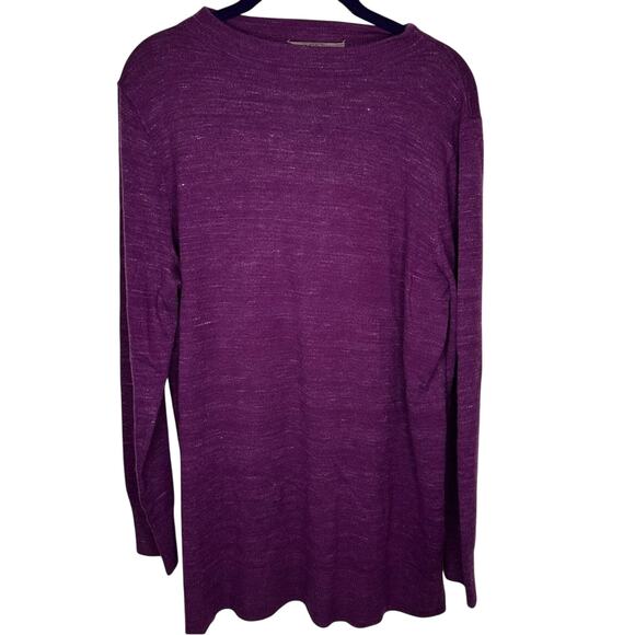 Ann Taylor LOFT Womens Purple Space Dye Pullover Sweater XL - Picture 1 of 10